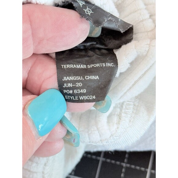 Terramar Climasense 1/4 Zip Pullover Womens Large Light Gray Thermal Grid Fleece - Picture 10 of 10